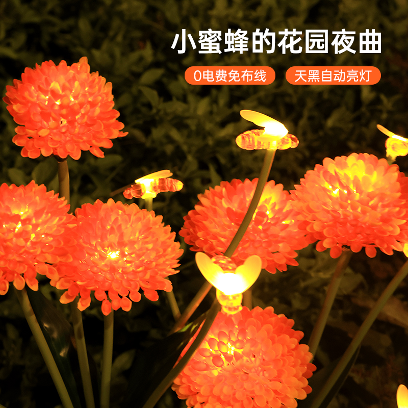 小蜜蜂太阳能地插灯灯