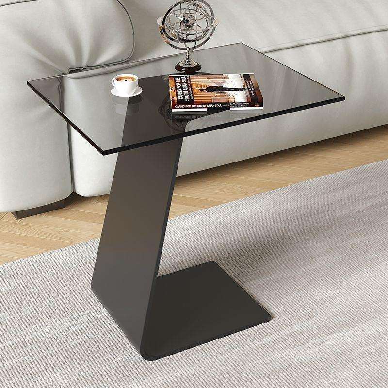 意式钢化玻璃小户型沙发客厅几轻奢角现代简约高级圆桌创意茶几