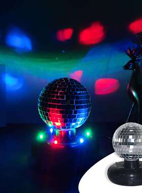 外贸新款LED七彩变色舞台灯自动旋转party灯mirrorball