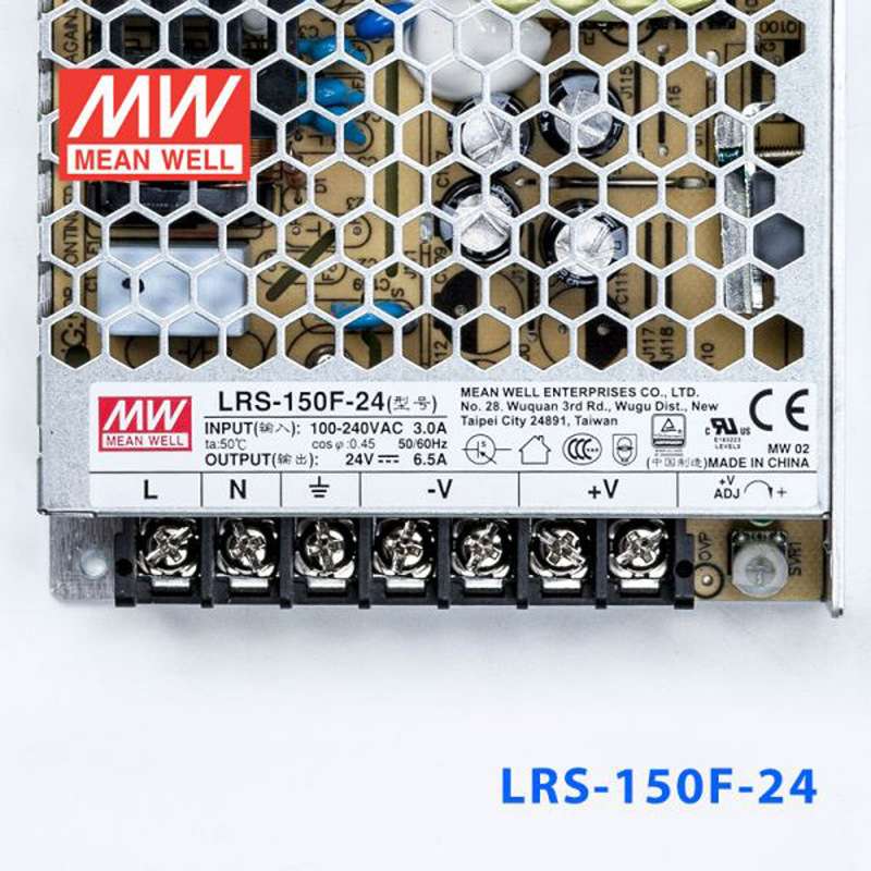 LRS明纬150F直流12/24/36/48V稳压可调PFC开关电源变压器220V转DC