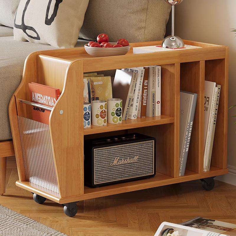 实木边几可移动茶几北欧沙发边柜家用侧边柜客厅收纳小推车置物架