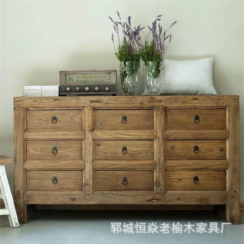 老榆木餐边柜简约多格储物柜抽屉式收纳柜新中式家具靠墙斗柜,鲜花速递/花卉仿真/绿植园艺,割草机/草坪机,淘宝优惠券,粉丝福利购,淘宝优惠卷