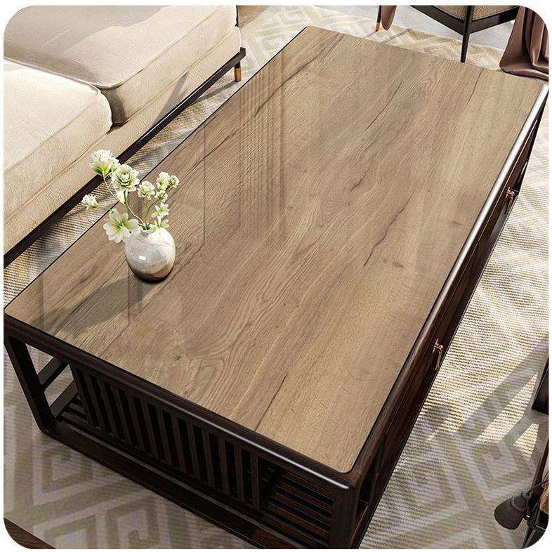 仿木纹pvc软玻璃茶几垫桌布免洗防水防油餐桌垫桌垫轻奢桌面垫厚