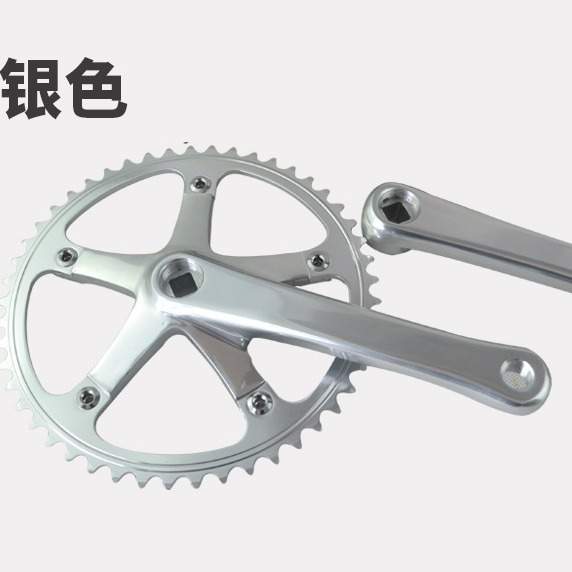死飞412折叠自行车牙盘BCD144CNC盘片复古竞速49T曲柄牙盘齿盘片