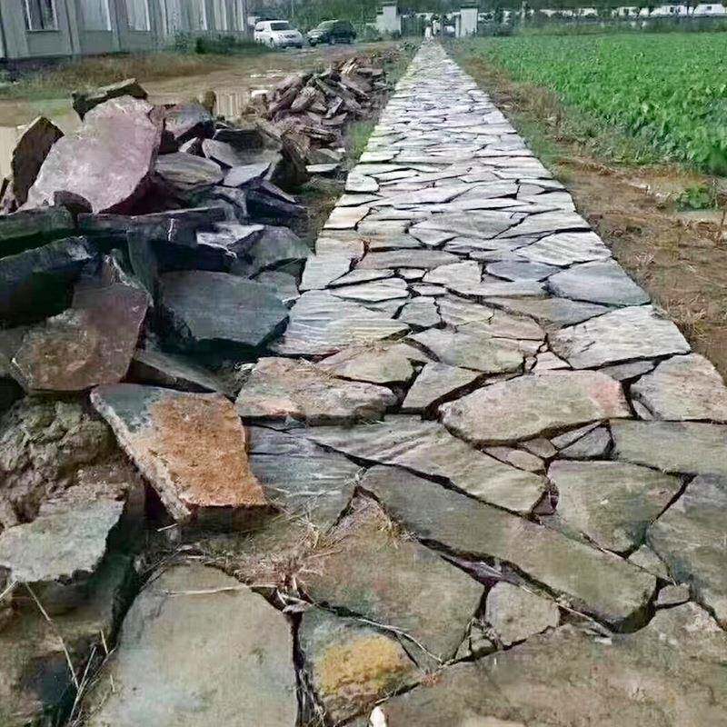 石矿山青石板踏步石不规则汀步2222外庭户院防滑草地砖花园坪脚踏