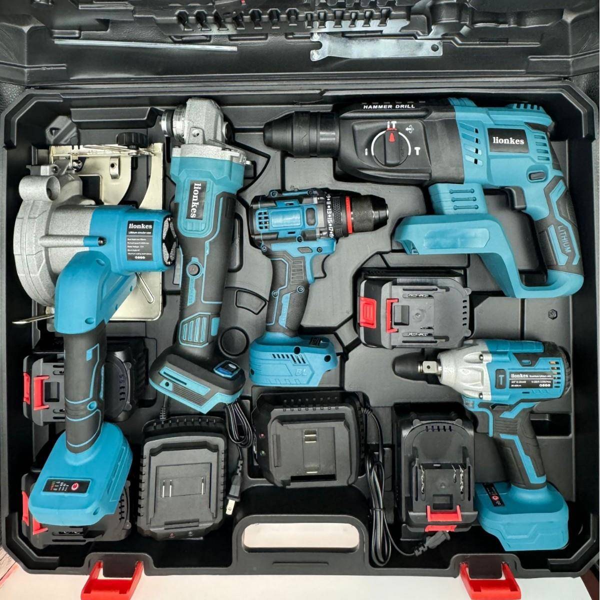 境厂4家外FUX贸装锂电工具件套电动工具3件套角磨机电跨钻扳手电
