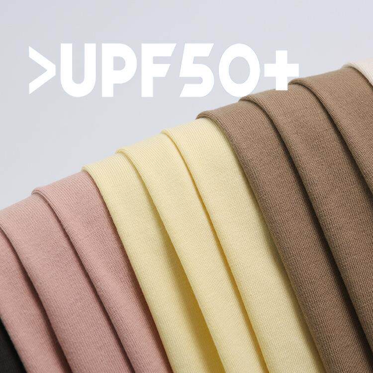索罗娜抗紫外线UPF50+抗UV单面平纹汗布防晒衣T恤功能性针织面料