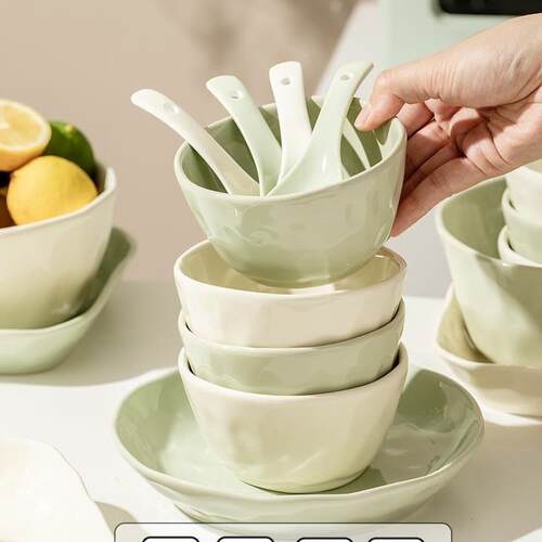 用奶油风碗装碟套家2025新碗款筷盘72897785子碗具组合感碗盘餐具