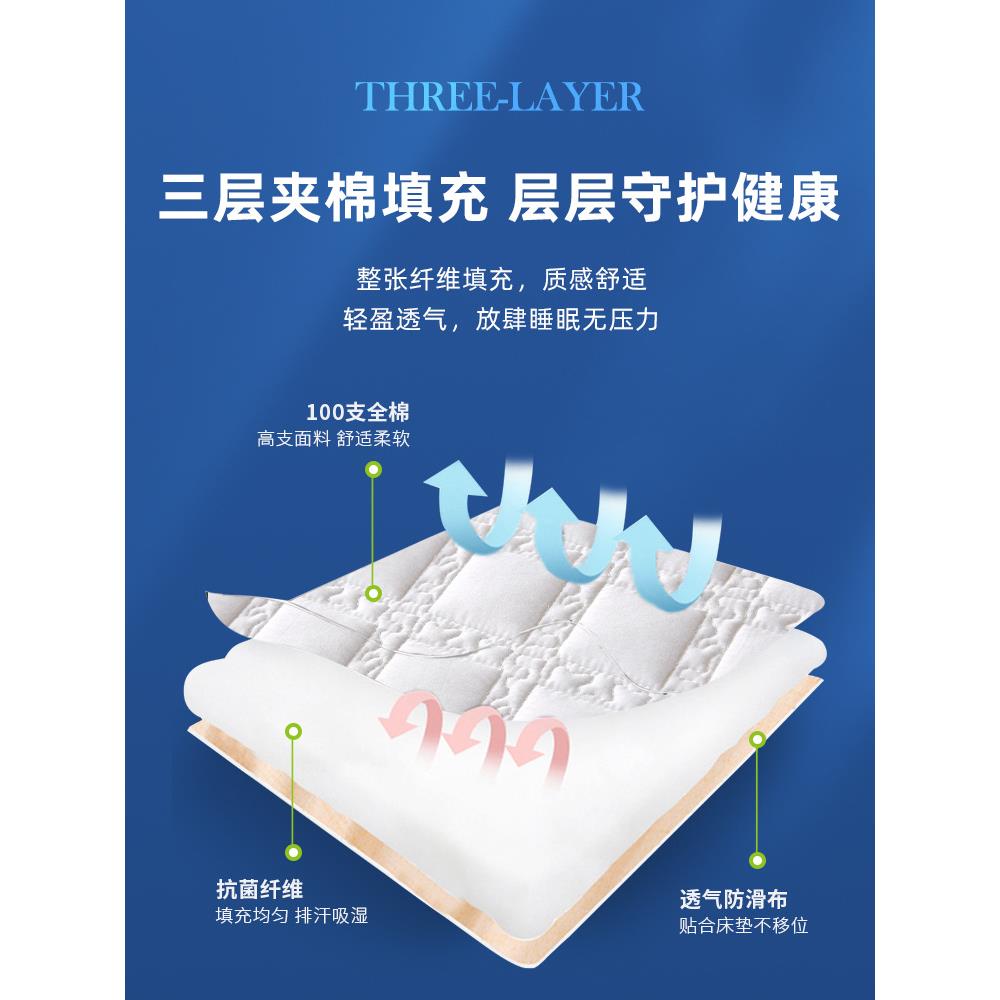 五酒加店0床0支夹棉笠单件棉厚床罩全包床垫保1护罩防87673317尘