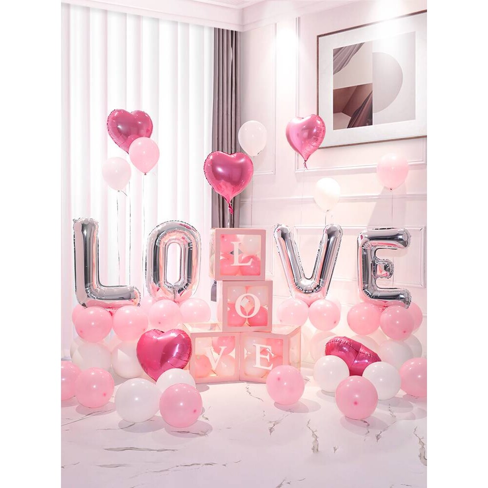 中秋国庆节气球装饰love表白浪漫告白求婚结婚场景氛围布置订婚房