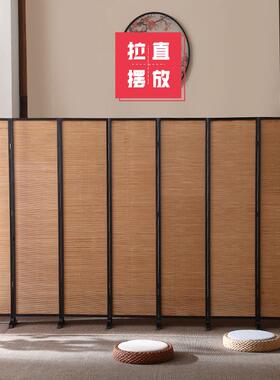 动墙SUC中式竹子屏风隔断客遮厅折叠移挡板卧室挡现代简约办公室