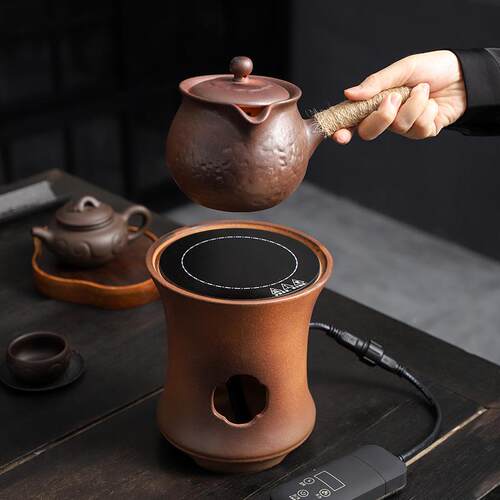 围炉煮茶套装碳炉电双用煮茶器炉煮茶炉明壶火户外便携陶2891烧水