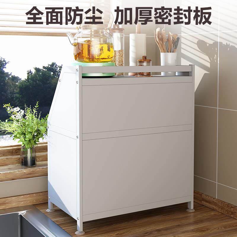 防尘厨房用料置物架带门台子面多层调味品调收纳家多功能柜zhang6