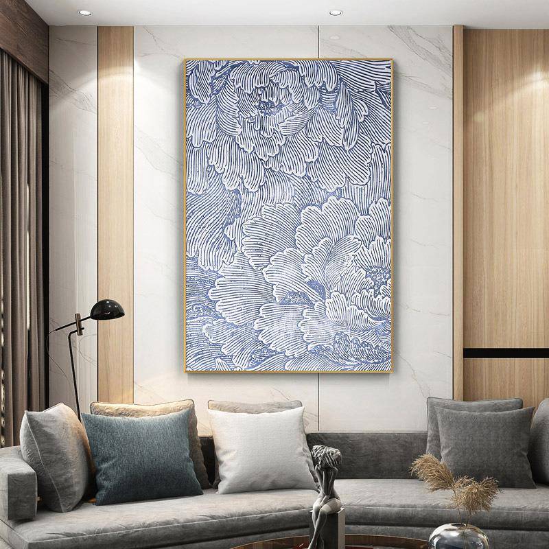 现代餐简约理浮雕油肌画立抽象客厅厅装饰体画酒ff202401店玄关走图片