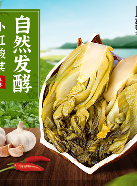 新鲜日期农家320g/袋5袋脆泡菜广府酱园小缸酸菜鱼酸菜袋装小叶