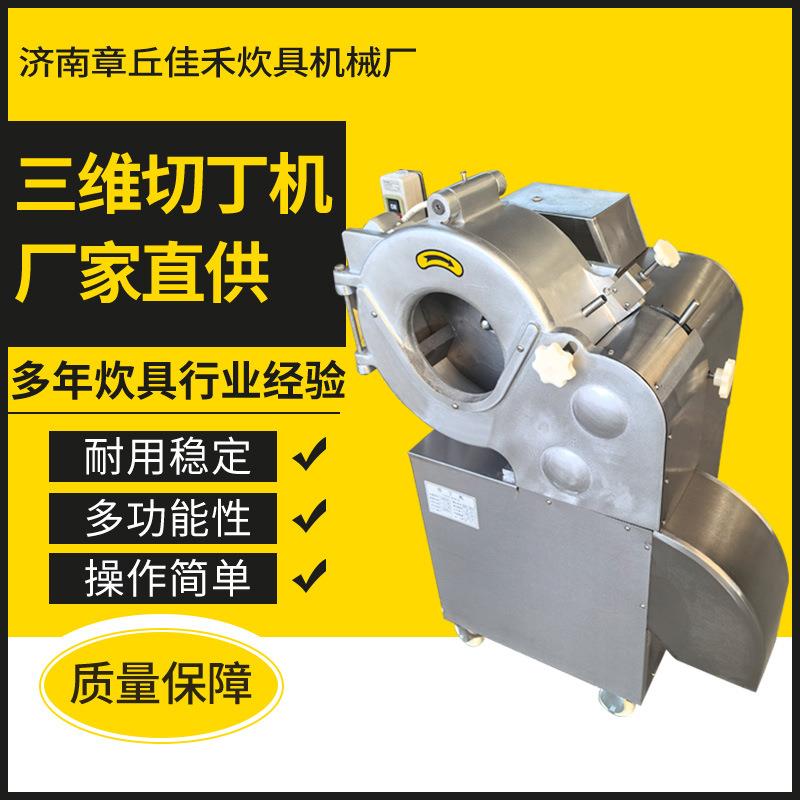 自动化三维果蔬切丁机全自动切冻肉用不锈钢冷冻制品三维切丁机