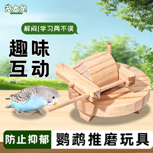 【宠大条】鹦鹉推磨玩具解闷自嗨鸟玩具牡丹玄凤专用啃咬训练用品