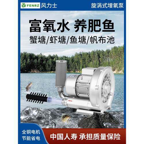 涡旋氧气泵大功率鱼类制氧机海鲜鱼塘帆布池充氧器涡旋风机