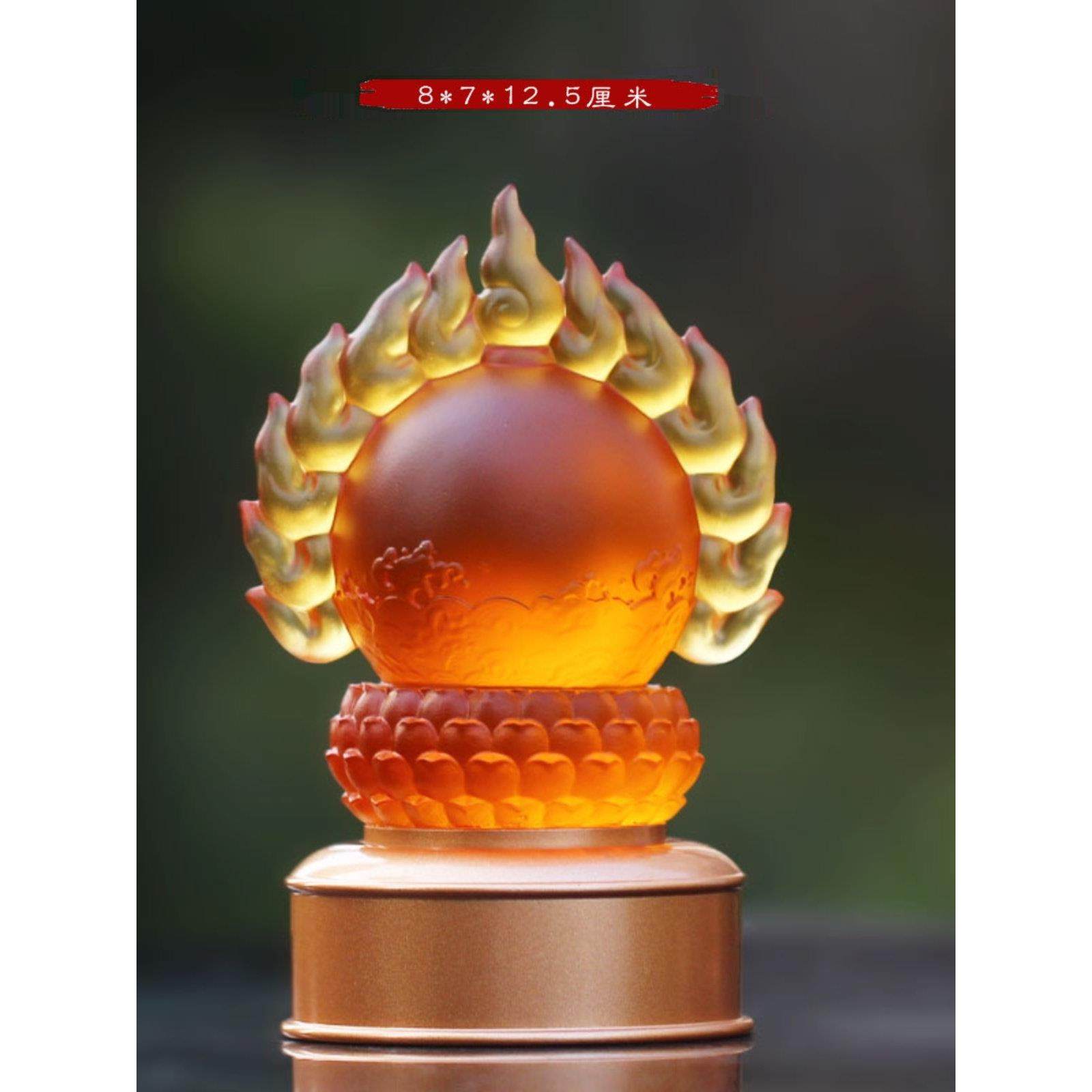 琉璃摩尼宝珠供灯八色宫灯摆件客厅佛堂供奉Led充电佛前长明灯,家居饰品,装饰摆件,淘宝优惠券,粉丝福利购,淘宝优惠卷