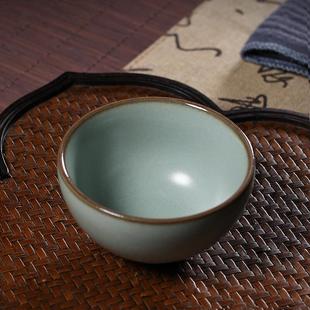 汝窑功夫茶杯手工冰裂纹陶瓷主人杯单杯茶具品茗杯子茶碗茶盏家用