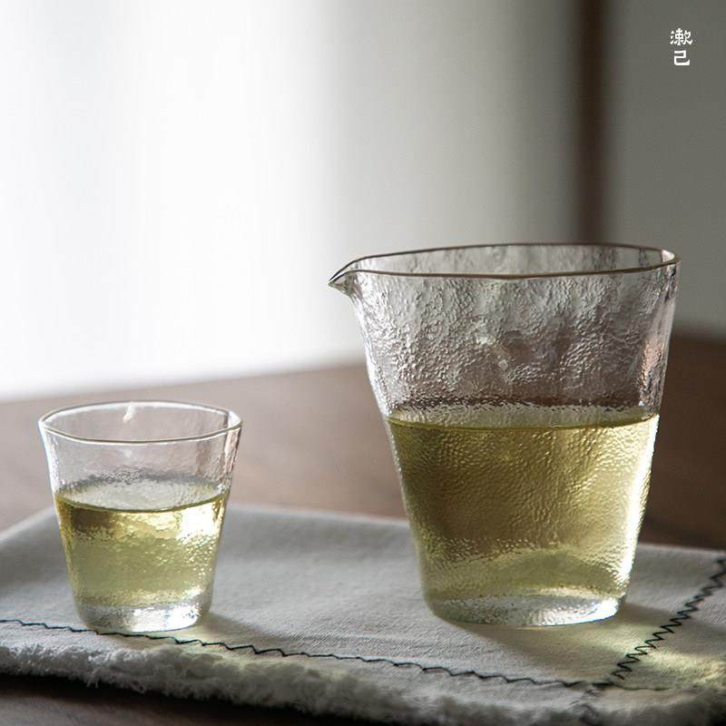 日式手工锤纹砂砾纹耐热玻璃硝子茶道茶席公杯公道杯简约ins风,餐饮具,公道杯,淘宝优惠券,粉丝福利购,淘宝优惠卷