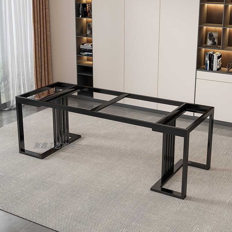 轻奢铁艺岩板桌腿支架金属大理石桌子腿大板桌桌脚茶几桌架餐台脚