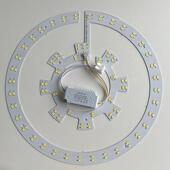 吊扇灯LED替换吸顶灯圆形改造灯板变光灯片磁吸光源暖白螺旋灯芯