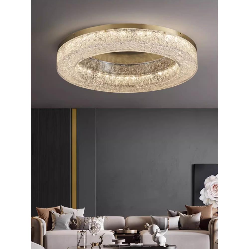 全铜高级感客厅吸顶灯后现代轻奢简约现代大气北欧书房间主卧室灯