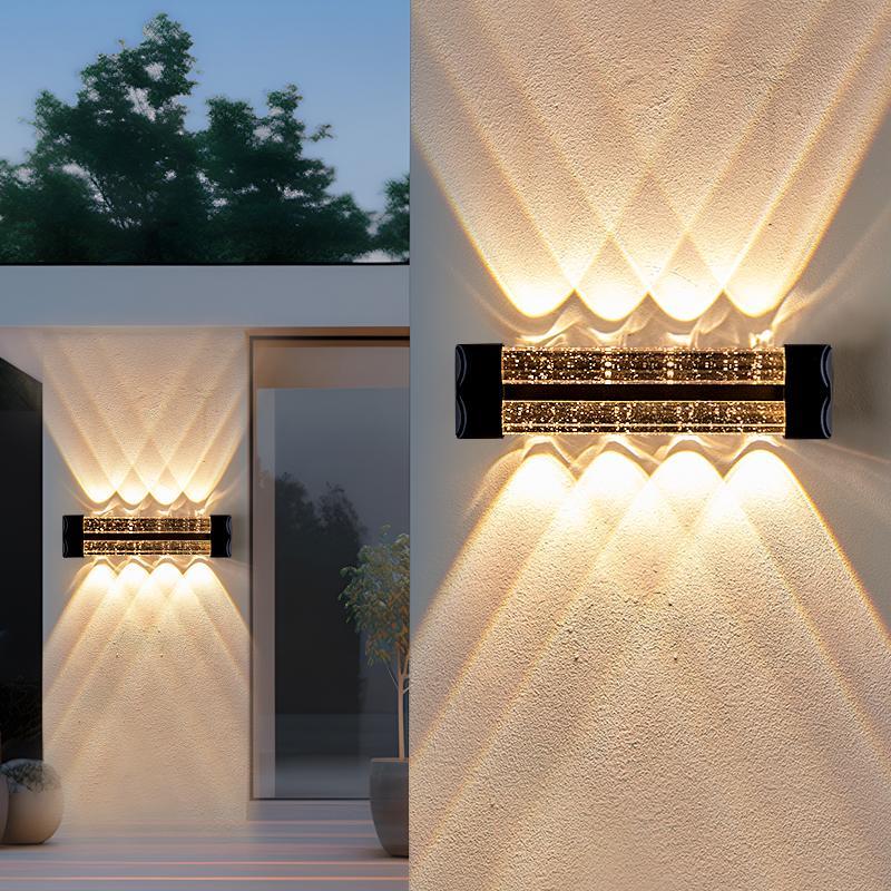 户外壁灯庭院氛围洗墙灯别墅花园阳台射灯气泡柱子家用防水墙壁灯