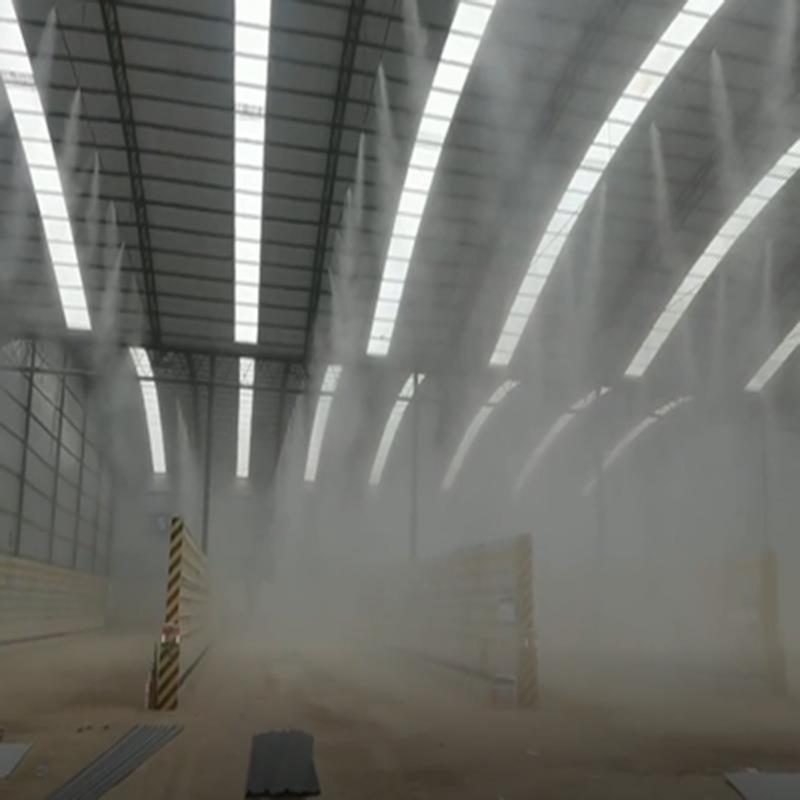 车间降尘喷雾抑尘设备喷雾降温降尘装置智能高压微雾系统人