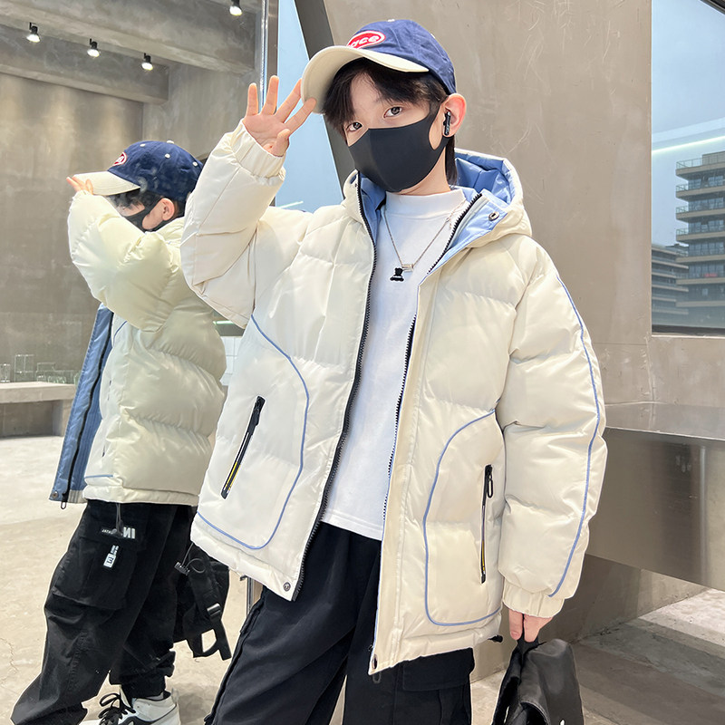 男童冬季加厚羽绒棉服2025新款中大童棉衣儿童男孩棉袄外套潮