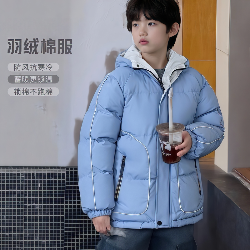 男童冬款羽绒棉服儿童加厚棉衣潮