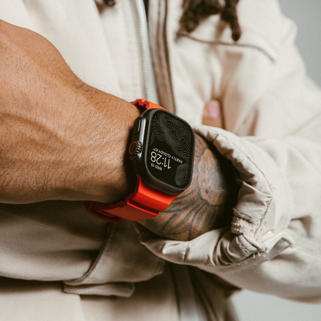 高拉力Ultra3火焰红运动高级表带