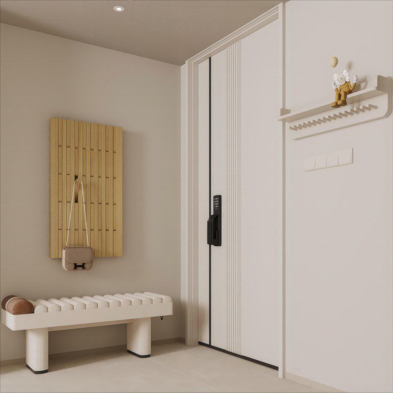 入户门後挂衣架壁挂墙上钢琴键衣帽架实木挂衣板超薄玄关柜置物架