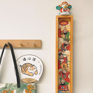财神爷 入户玄关喜庆装饰画中国风进门墙面壁挂画新年乔迁好寓意