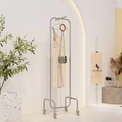 女装店展示架不锈钢正挂落地架女装店专用货架落地式服架正挂陈列