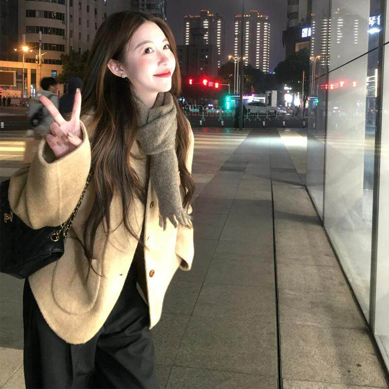 呢子大衣女2024新款秋冬季高工作服定制
