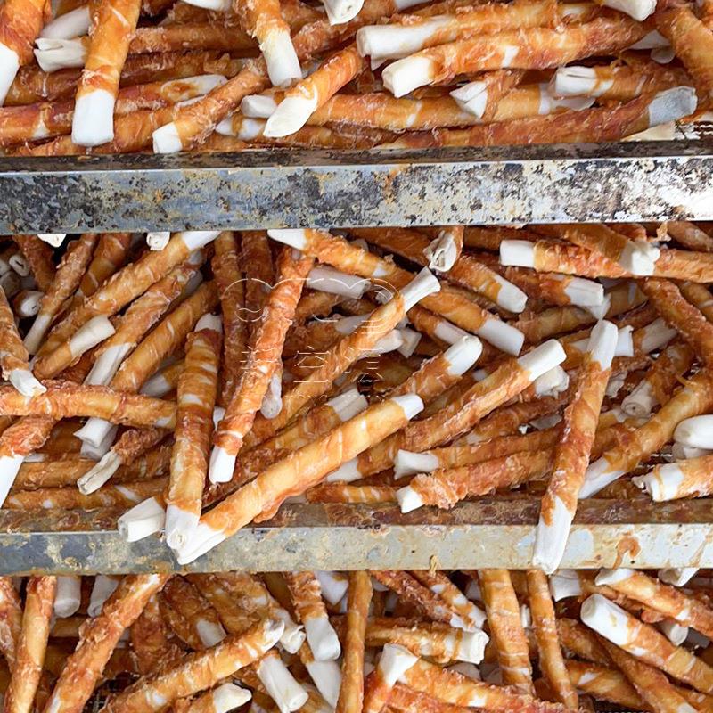 鸡肉绕皮卷烘干机大型空气源宠物食物烘干箱狗咬胶烘干设备厂家