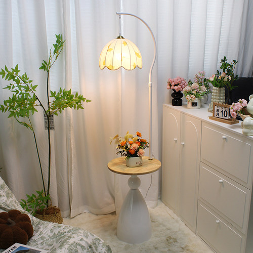 法式中古风边几置物落地灯客厅