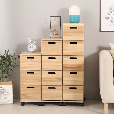 夹缝收纳柜25cm实木抽屉式收纳柜子厨房边角柜窄柜阳台缝隙置物架