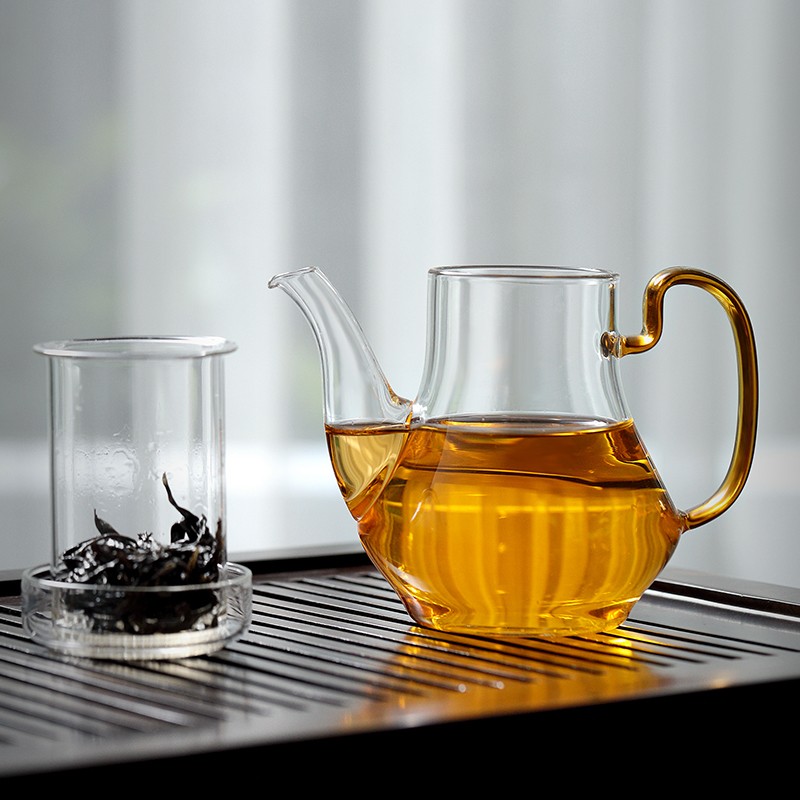 加厚耐热玻璃泡茶器家用小号红茶泡绿茶泡茶壶过滤冲茶器功夫茶具