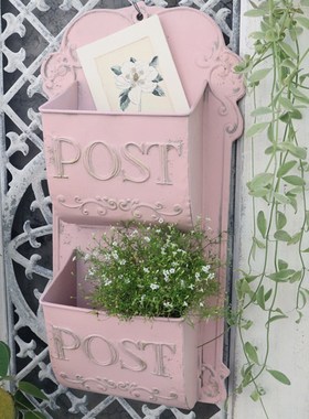 森得源铁艺信箱法式田园乡村风收纳箱摆设家居装饰花园杂货