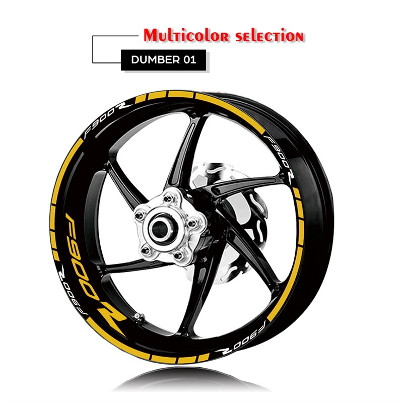 适用于 BMW 宝马 F900R 改装轮圈贴 反光轮毂贴纸 钢圈贴花 车贴