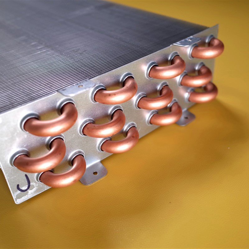 表冷器风机盘管铜管换热器中央空调散热器水空调铝箔翅片冷凝蒸发