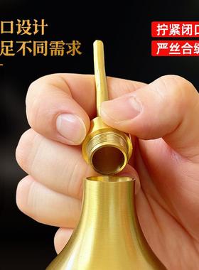 黄铜葫芦摆件八卦黄绳挂件装朱砂空心开口的小铜葫芦客厅装饰品