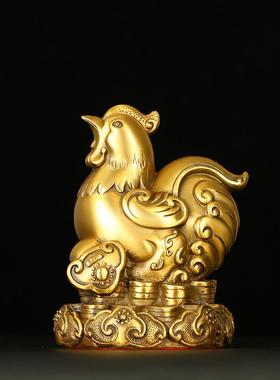 黄铜如意十二生肖摆件鼠牛虎兔龙蛇马羊猴鸡狗猪三合局家居工艺礼