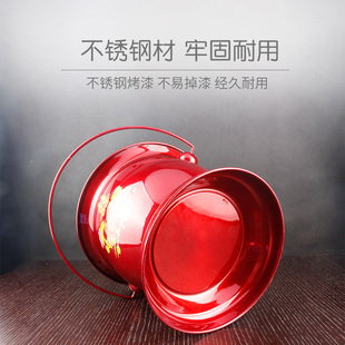 加厚不锈钢痰盂小痰盂座便器家用儿童老人起夜尿桶婚庆陪嫁子孙桶