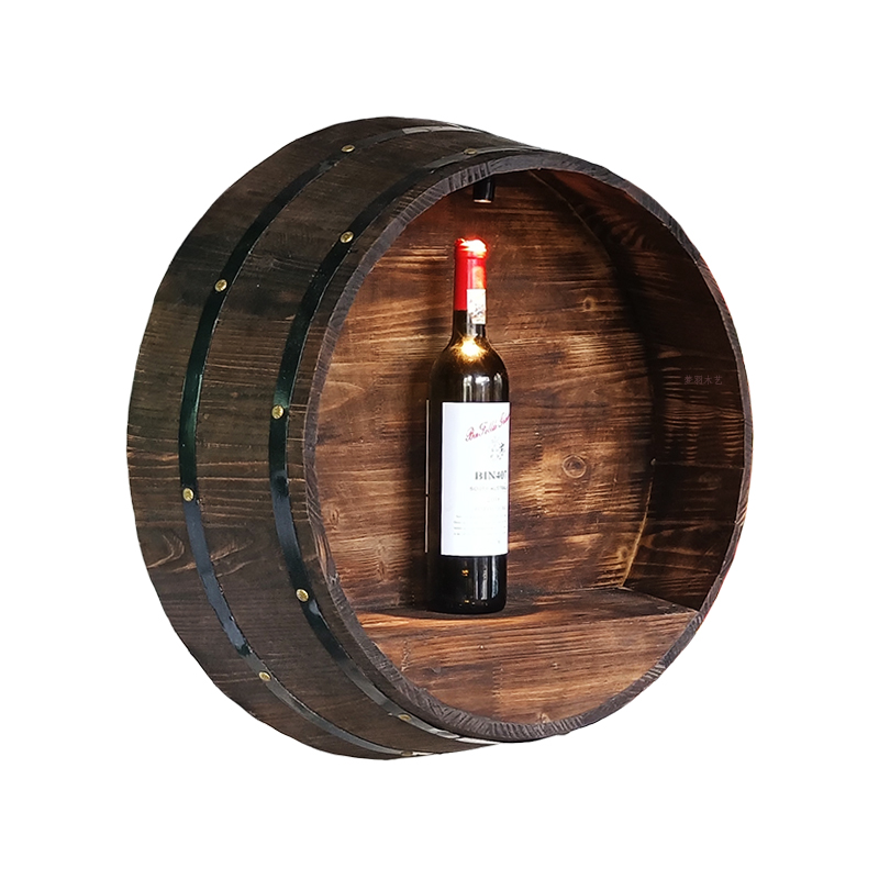 酒桶半桶实木啤红酒桶壁挂橡木桶盖截断桶底酒吧酒庄实木装饰酒桶