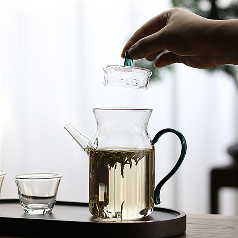 仿宋执壶加厚耐高温玻璃绿茶壶家用中式花茶壶功夫茶具过滤泡茶器