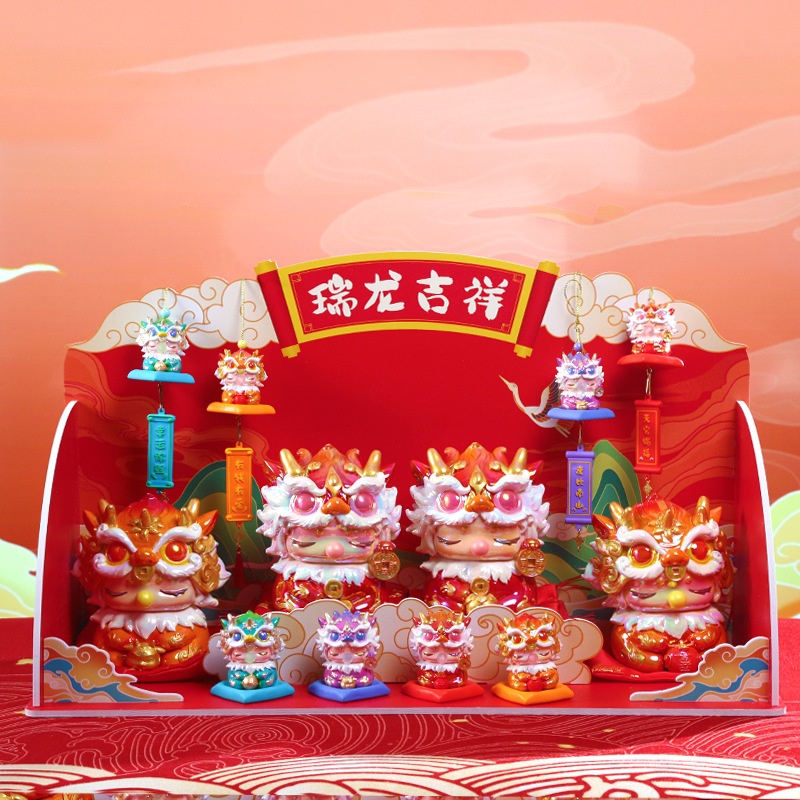 2024龙年新款国潮吉祥瑞龙春节礼物树脂工艺品招财摆件年终奖批发